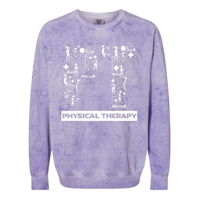 Physical Therapy Gait Training Physiotherapy Therapist Gift Colorblast Crewneck Sweatshirt