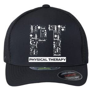 Physical Therapy Gait Training Physiotherapy Therapist Gift Flexfit Unipanel Trucker Cap