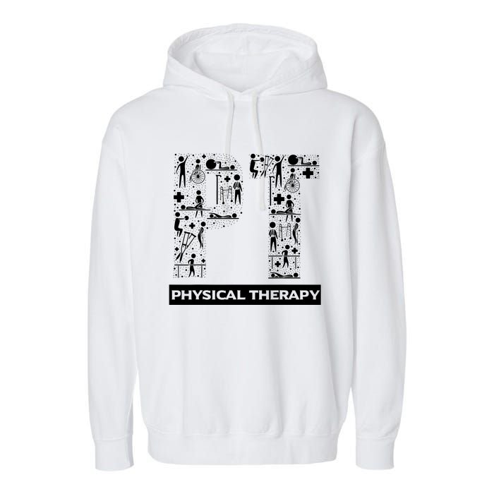 Physical Therapy Gait Training Physiotherapy Therapist Gift Garment-Dyed Fleece Hoodie