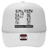 Physical Therapy Gait Training Physiotherapy Therapist Gift High Crown Mesh Back Trucker Hat