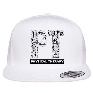 Physical Therapy Gait Training Physiotherapy Therapist Gift Flat Bill Trucker Hat