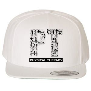 Physical Therapy Gait Training Physiotherapy Therapist Gift Wool Snapback Cap