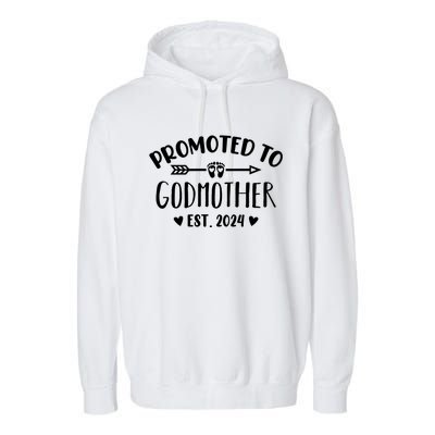 Promoted To Godmother Est. 2024 Future Godmother Garment-Dyed Fleece Hoodie