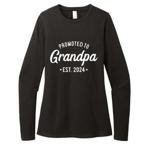 Promoted To Grandpa 2024 Soon To Be Grandfather New Grandpa Womens CVC Long Sleeve Shirt