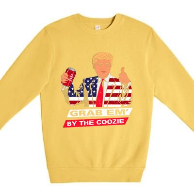 President Trump Grab Em' Funny President Quote Xmas Gift Premium Crewneck Sweatshirt