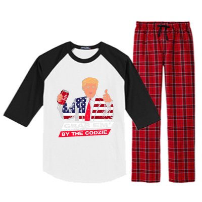 President Trump Grab Em' Funny President Quote Xmas Gift Raglan Sleeve Pajama Set