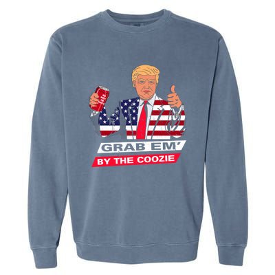 President Trump Grab Em' Funny President Quote Xmas Gift Garment-Dyed Sweatshirt