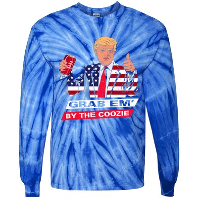 President Trump Grab Em' Funny President Quote Xmas Gift Tie-Dye Long Sleeve Shirt