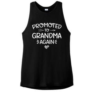 Promoted to Grandma Again New Nana Granny Mothers Day Wo Ladies PosiCharge Tri-Blend Wicking Tank