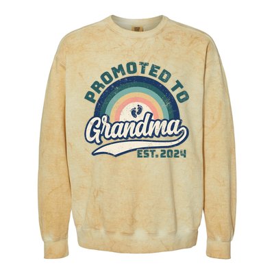 Promoted To Grandma 2024 Soon to be Grandmother New Grandma Colorblast Crewneck Sweatshirt