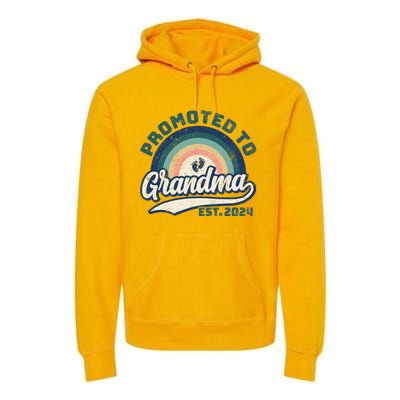 Promoted To Grandma 2024 Soon to be Grandmother New Grandma Premium Hoodie