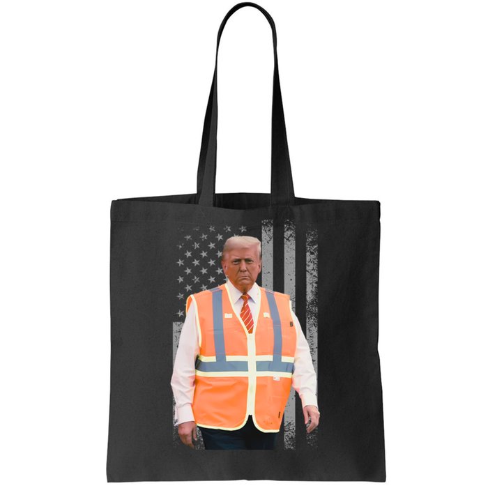 President Trump Garbage Truck Worker Vest Maga 2025 Tote Bag