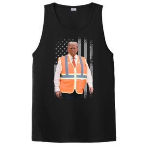 President Trump Garbage Truck Worker Vest Maga 2025 PosiCharge Competitor Tank