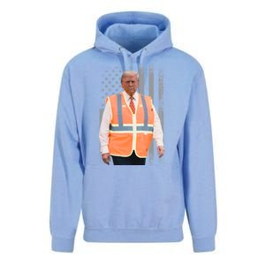 President Trump Garbage Truck Worker Vest Maga 2025 Unisex Surf Hoodie