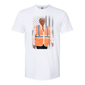 President Trump Garbage Truck Worker Vest Maga 2025 Softstyle CVC T-Shirt