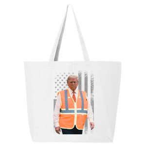 President Trump Garbage Truck Worker Vest Maga 2025 25L Jumbo Tote