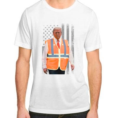 President Trump Garbage Truck Worker Vest Usa Flag Maga 2025 Adult ChromaSoft Performance T-Shirt