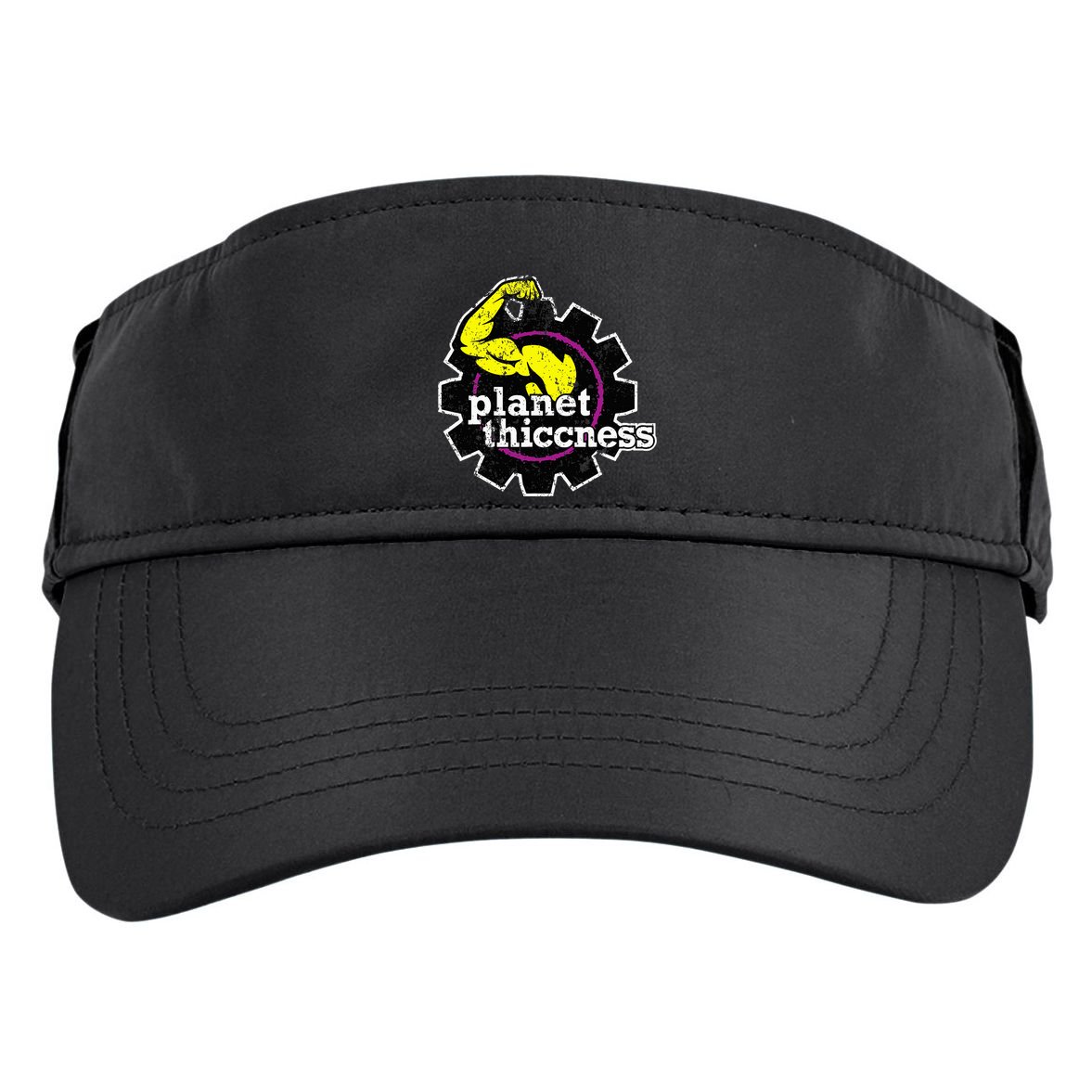 Planet Thiccness Gym Thickness Funny Joke Workout Lover Adult Drive Performance Visor