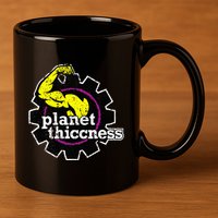 Planet Thiccness Gym Thickness Funny Joke Workout Lover 11oz C Handle Ceramic Mug