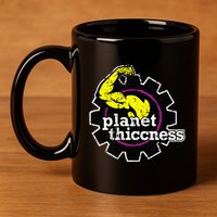 Planet Thiccness Gym Thickness Funny Joke Workout Lover 11oz C Handle Ceramic Mug