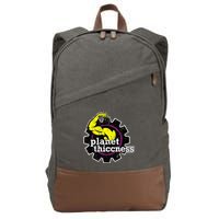 Planet Thiccness Gym Thickness Funny Joke Workout Lover Cotton Canvas Backpack