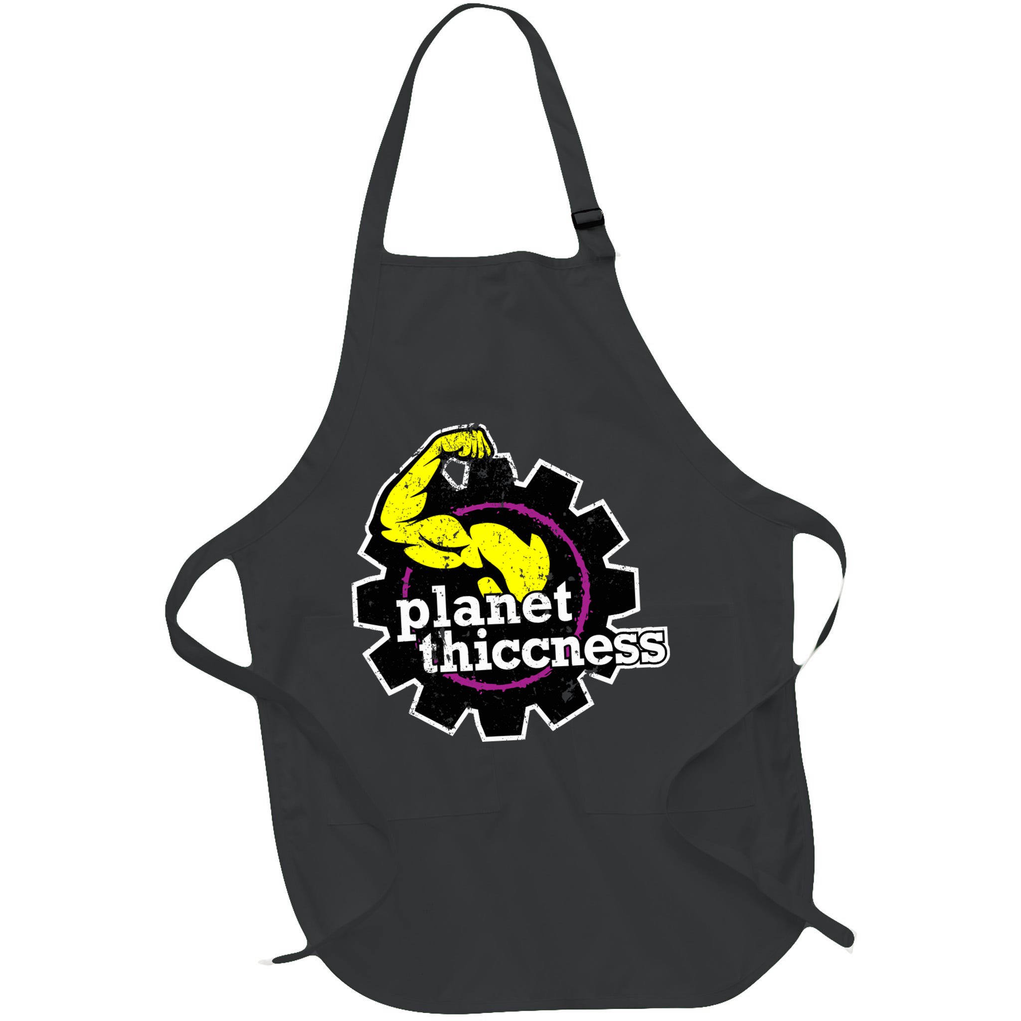 Planet Thiccness Gym Thickness Funny Joke Workout Lover Apron