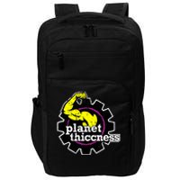 Planet Thiccness Gym Thickness Funny Joke Workout Lover Impact Tech Backpack