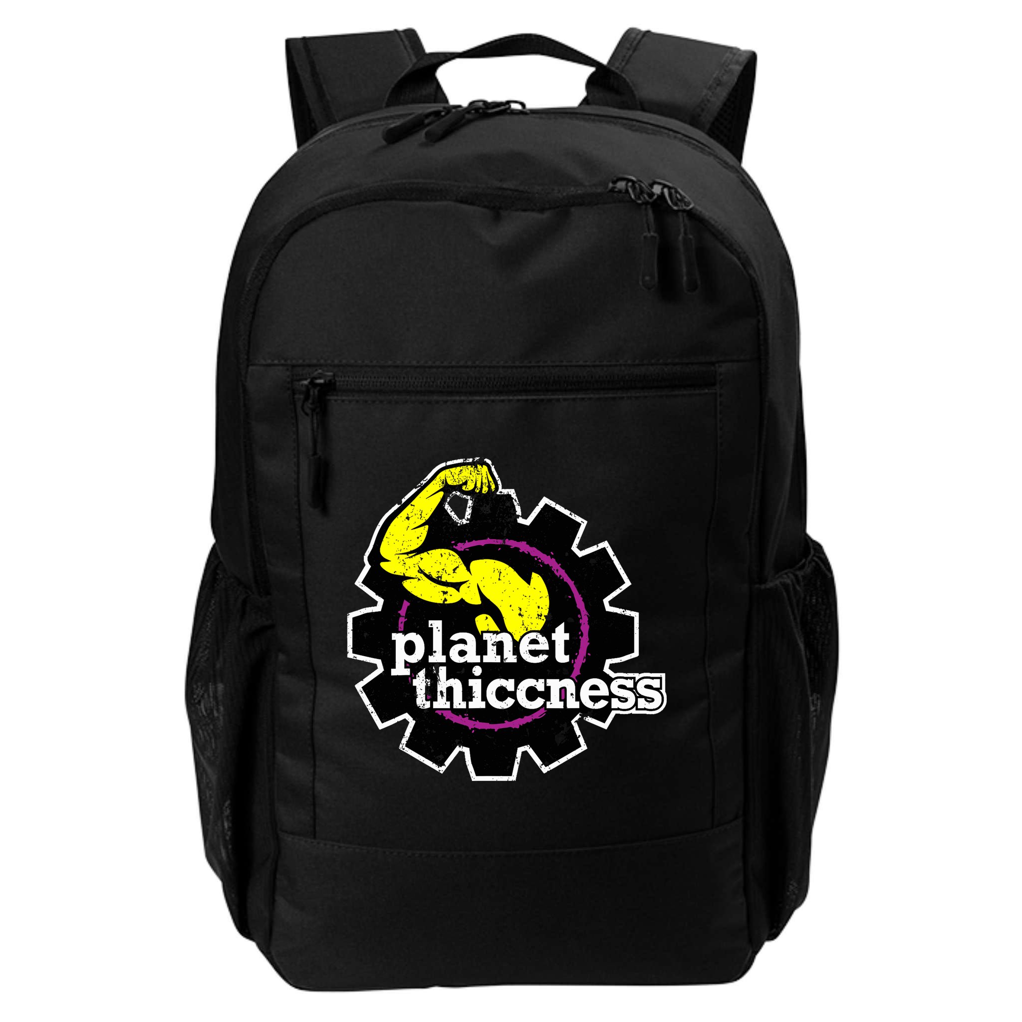 Planet Thiccness Gym Thickness Funny Joke Workout Lover Backpack
