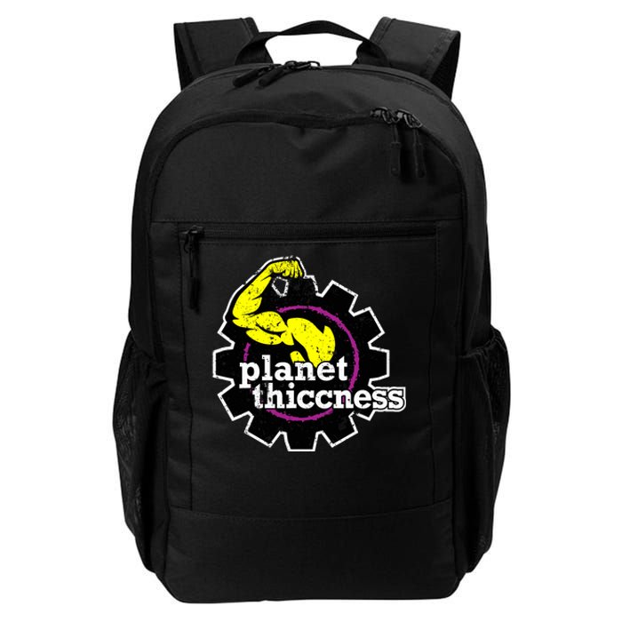 Planet Thiccness Gym Thickness Funny Joke Workout Lover Daily Commute Backpack