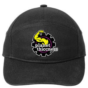 Planet Thiccness Gym Thickness Funny Joke Workout Lover 7-Panel Snapback Hat