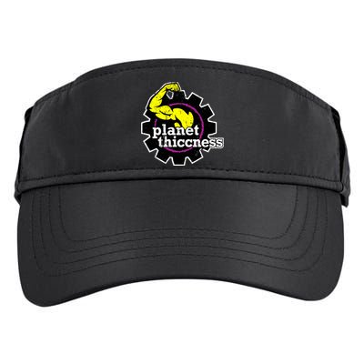 Planet Thiccness Gym Thickness Funny Joke Workout Lover Adult Drive Performance Visor