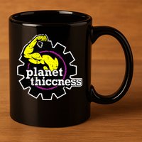 Planet Thiccness Gym Thickness Funny Joke Workout Lover 11oz C Handle Ceramic Mug