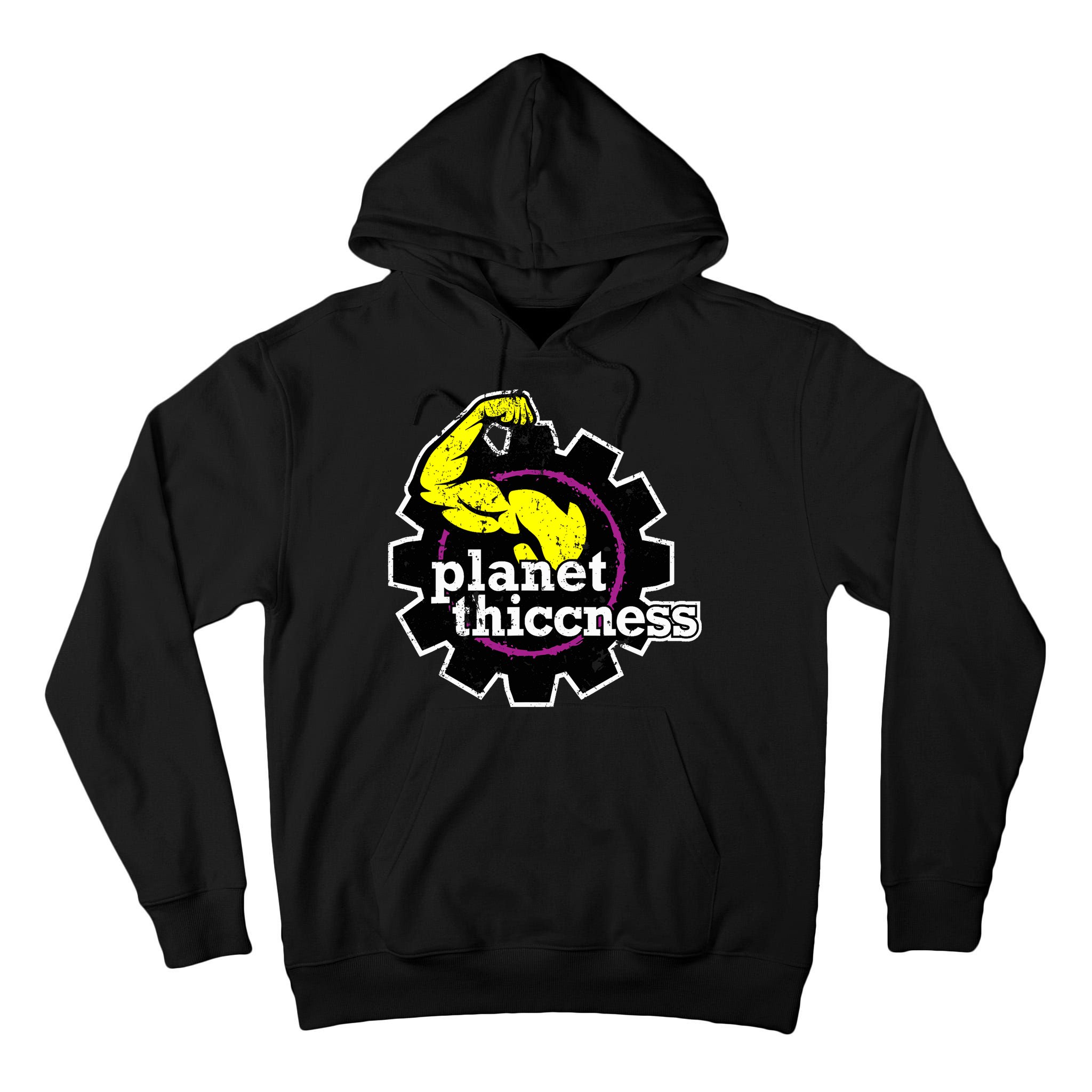 Planet Thiccness Gym Thickness Funny Joke Workout Lover Tall Hoodie