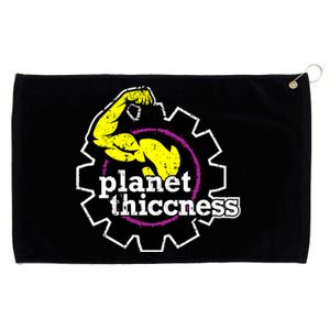 Planet Thiccness Gym Thickness Funny Joke Workout Lover Grommeted Golf Towel