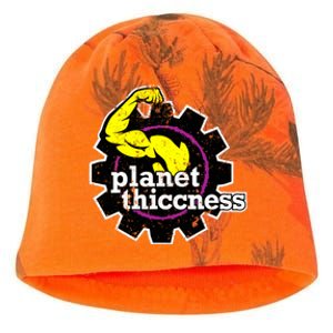 Planet Thiccness Gym Thickness Funny Joke Workout Lover Kati - Camo Knit Beanie