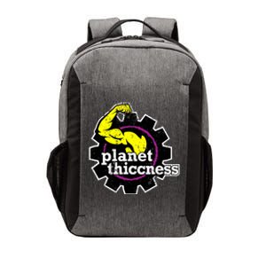 Planet Thiccness Gym Thickness Funny Joke Workout Lover Vector Backpack