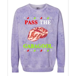 Pass the Gabagool Tacky Ugly Christmas Colorblast Crewneck Sweatshirt