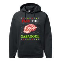 Pass the Gabagool Tacky Ugly Christmas Performance Fleece Hoodie