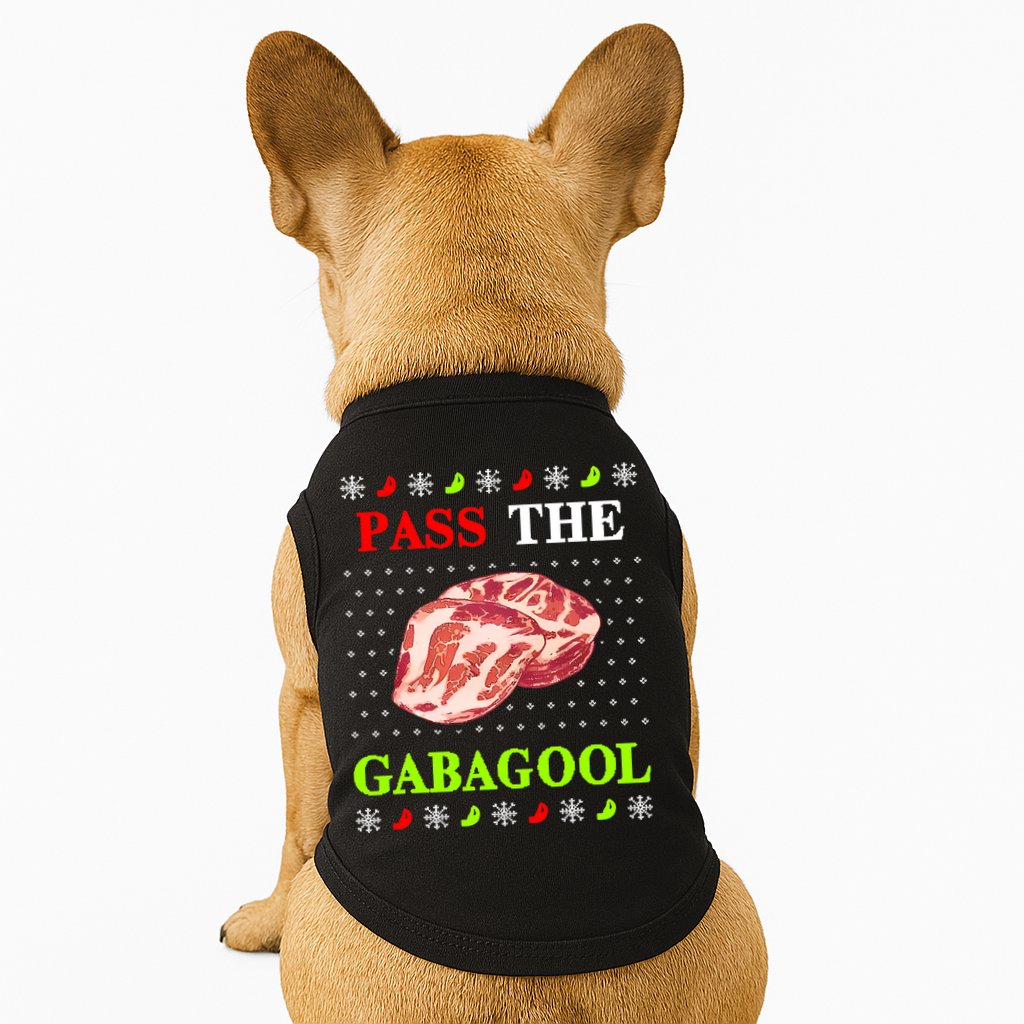 Pass the Gabagool Tacky Ugly Christmas Doggie Tank