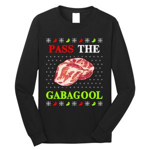 Pass the Gabagool Tacky Ugly Christmas Long Sleeve Shirt