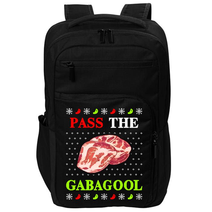 Pass the Gabagool Tacky Ugly Christmas Impact Tech Backpack
