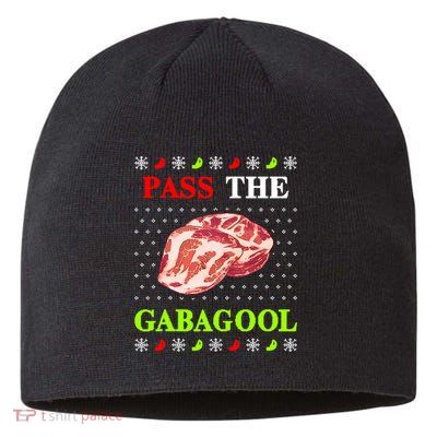 Pass the Gabagool Tacky Ugly Christmas Sustainable Beanie