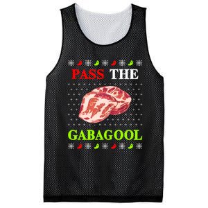 Pass the Gabagool Tacky Ugly Christmas Mesh Reversible Basketball Jersey Tank