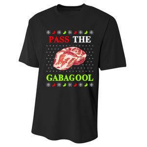 Pass the Gabagool Tacky Ugly Christmas Performance Sprint T-Shirt