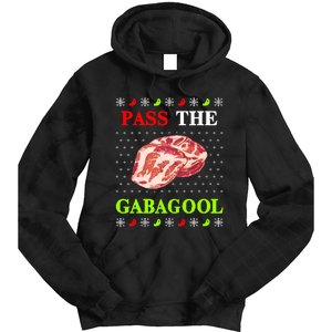 Pass the Gabagool Tacky Ugly Christmas Tie Dye Hoodie