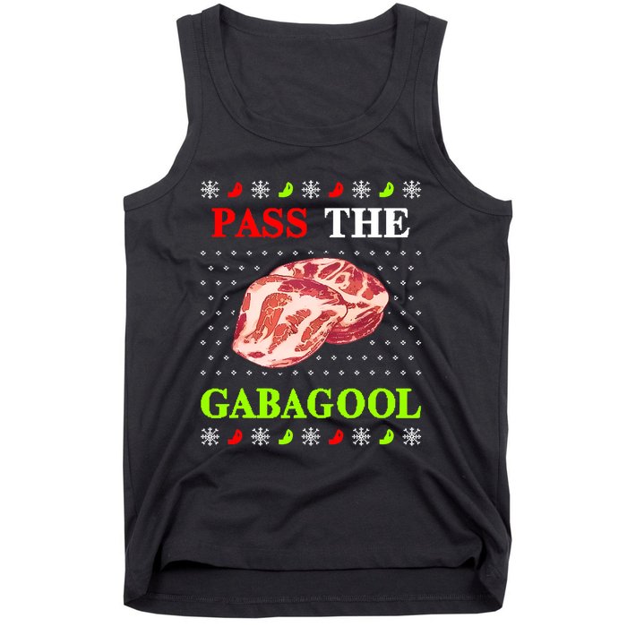 Pass the Gabagool Tacky Ugly Christmas Tank Top