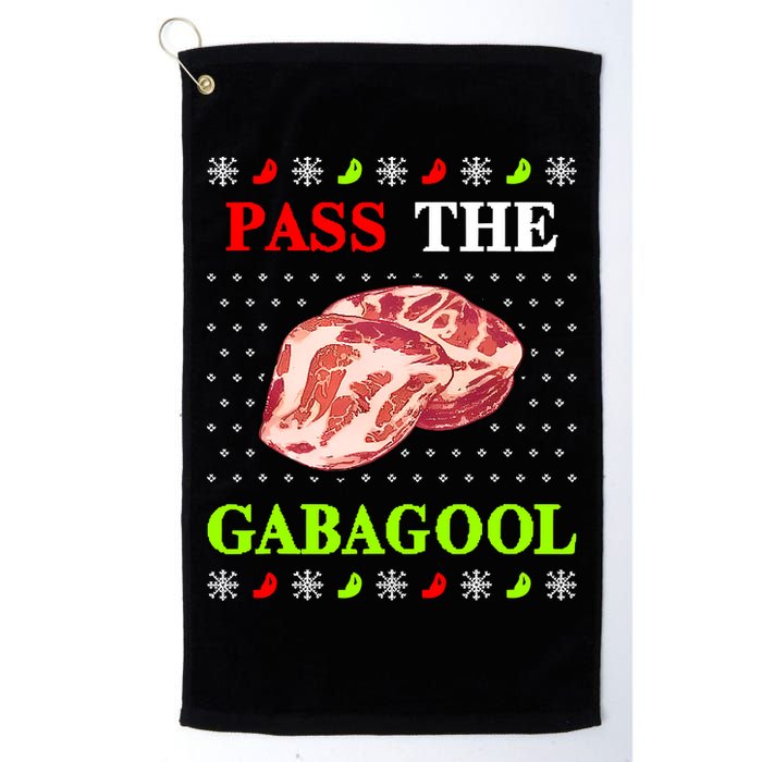 Pass the Gabagool Tacky Ugly Christmas Golf Towel