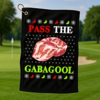 Pass the Gabagool Tacky Ugly Christmas Golf Towel