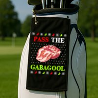 Pass the Gabagool Tacky Ugly Christmas Golf Towel