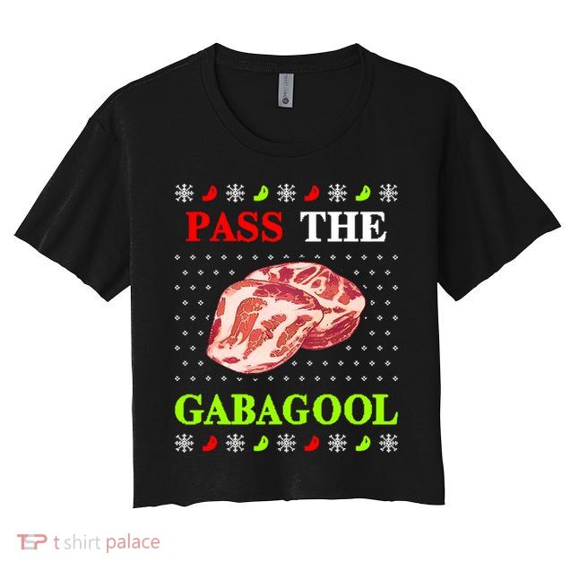 Pass the Gabagool Tacky Ugly Christmas Crop Top
